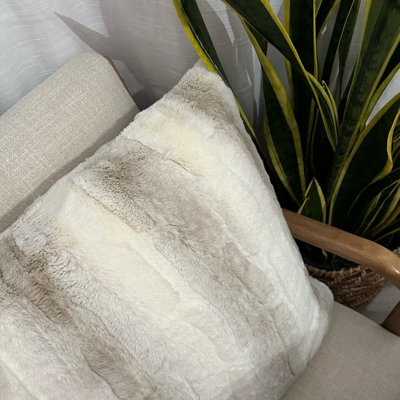 DKNY Decorative Down Wide Stripe Pillow Neutral-Brown-Cream - Picture 6 of 11